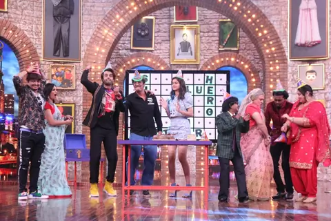 Ananya Panday and Chunky Panday on the sets of Movie Masti with Maniesh Paul