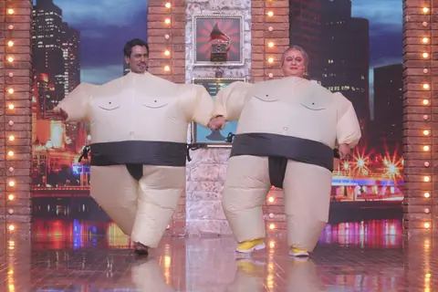 Ali Asgar and Nawazuddin Siddiqui on the sets of Movie Masti with Maniesh Paul