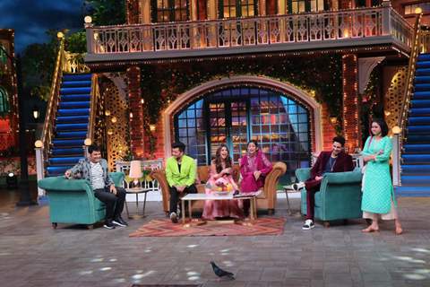 Sidharth Malhotra, Tara Sutaria, Riteish Deshmukh and Rakul Preet Singh on the sets of The Kapil Sharma Show