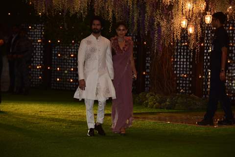 Shahid Kapoor and Mira Rajput Kapoor attend Pre-wedding bash at Ambani’s 