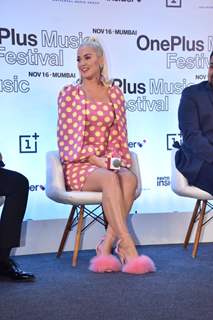 Katy Perry attends Oneplus Music festivale press conference in Mumbai!