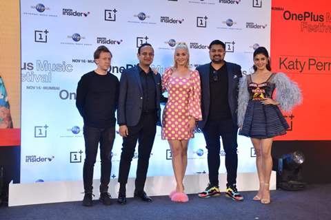 Katy Perry and Jacqueline Fernandez attend Oneplus Music festivale press conference in Mumbai!