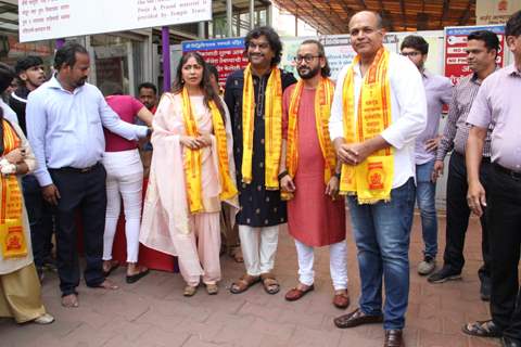 Ashutosh Gowariker with music composers and singer Ajay-Atul