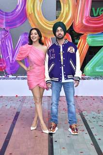 Kiara Advani and Diljit Dosanjh attends the trailer launch of Good Newwz