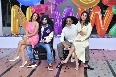 Akshay Kumar, Kareena Kapoor, Kiara Advani and Diljit Dosanjh attends the trailer launch of Good Newwz