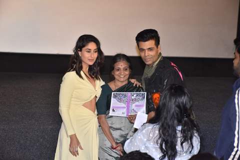 Karan Johar and Kareena Kapoor attends the trailer launch of Good Newwz