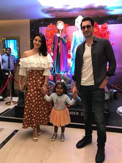 Sunny Leone and Daniel Weber attend Frozen 2's special screening with their daughter Nisha
