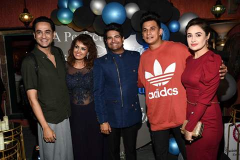 Vikas Gupta, Nisha and Karan, with Prince Narula and Yuvika Chaudhary