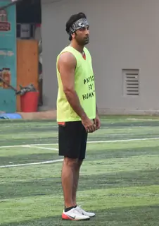 Ranbir Kapoor spotted playing football