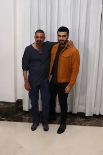 Arjun Kapoor and Sanjay Dutt snapped during the promotions of Panipat