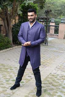 Arjun Kapoor snapped during the promotions of Panipat