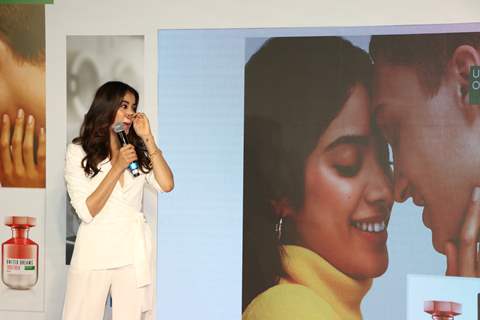 Janhvi Kapoor snapped at the launch of United Dreams Together perfumes