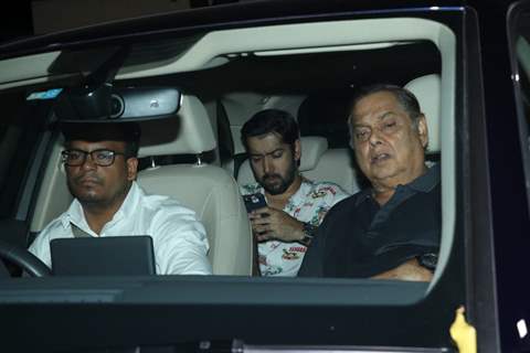 David Dhawan and Rohit Dhawan at Pati Patni Aur Woh screening