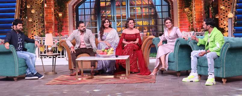 Dinesh Nirahua, Pawan Singh, Kajal Raghwani, Amarapali, and Nidhi Jha on the Kapil Sharma show