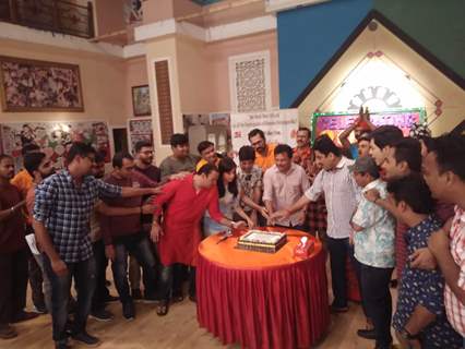 Cake Cutting with the cast of Taarak Mehta Ka Ooltah Chashmah