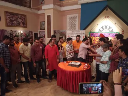 Cake Cutting with the cast of Taarak Mehta Ka Ooltah Chashmah