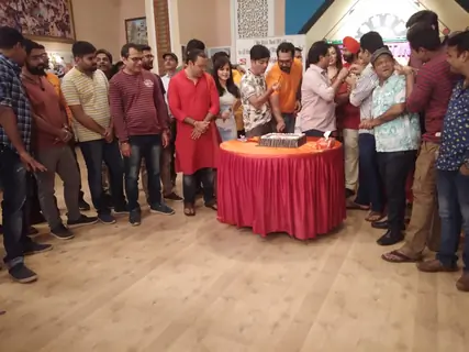 Cake Cutting with the cast of Taarak Mehta Ka Ooltah Chashmah