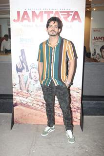 Anshumaan Pushkar present at the screening of Jamtara Sabka Number Ayega