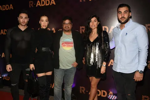 Shakir Shaikh with friends during the launch of R-Adda 