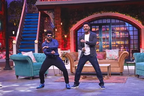 Prabhu Deva on the sets of The Kapil Sharma Show