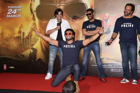 Ranveer Singh at the trailer launch of Sooryavanshi!