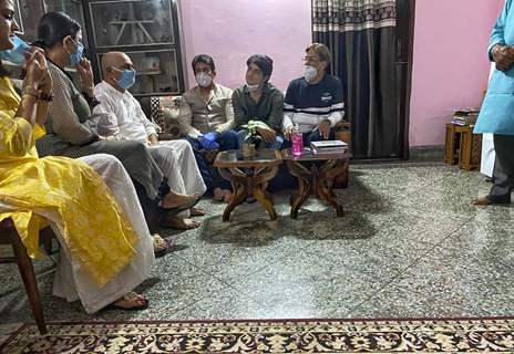 Shekhar Suman and Sandip Ssingh at Sushant Singh Rajput's Patna home to meet his family!