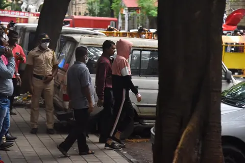 Rhea Chakraborty snapped leaving NCB office post round two of Questioning!