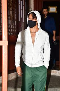 Tiger Shroff snapped at dubbing studio