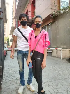 Erica Fernandes and Harshad Chopda snapped around the town!