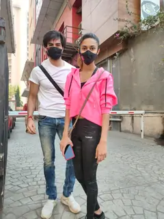 Erica Fernandes and Harshad Chopda snapped around the town!
