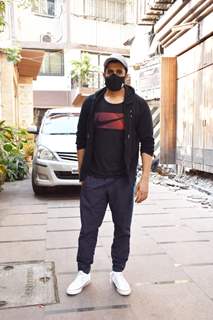 Sunny Singh snapped outside gym