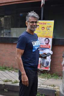 Milind Soman snapped Juhu!