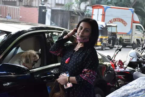 Divya Dutta snapped at a salon in Juhu