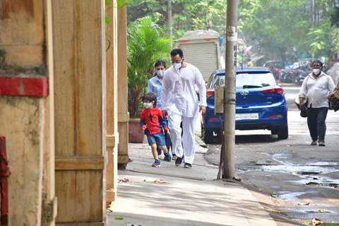 Saif Ali Khan and Taimur Ali Khan snapped in Bandra