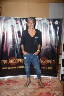 Milind Soman at the promotions of Paurashpur