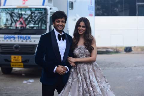 Riteish and Genelia Deshmukh at the shoot of Zee TV's Indian Pro Music League