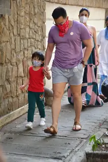 Saif Ali Khan and Taimur Ali Khan snapped in Bandra
