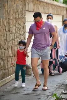 Saif Ali Khan and Taimur Ali Khan snapped in Bandra