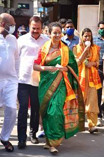 Kangana Ranaut visits Mumba Devi and Shri Siddhivinayak Temple in Mumbai