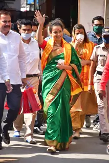 Kangana Ranaut visits Mumba Devi and Shri Siddhivinayak Temple in Mumbai