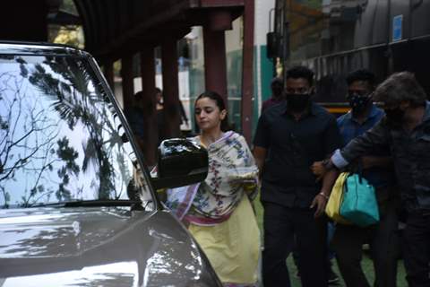 Alia Bhatt snapped at a studio in Mumbai