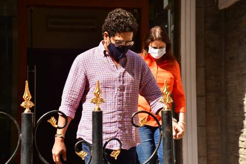 Sachin Tendulkar and wife snapped at a clinic in Bandra