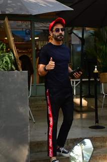 Aparshakti Khurana  snapped at Kitchen Garden Bandra