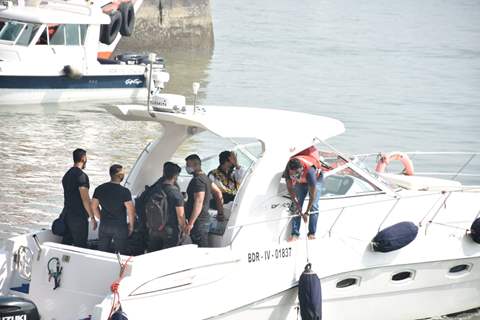 Karan Johar snapped leaving for Alibaug