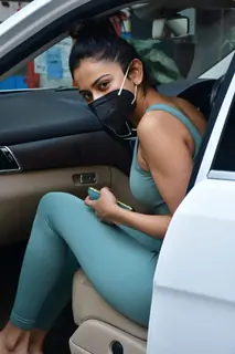 Rakul Preet snapped outside Yoga classes