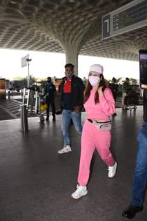 Television star Shehnaaz Gill snapped at airport