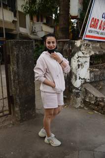 Ameesha Patel snapped at a salon in Juhu