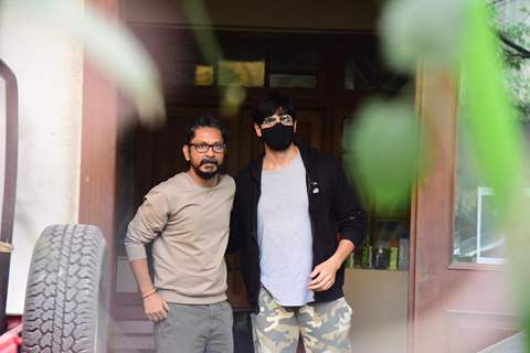 Sidharth Malhotra and director Vishnu Wardhan snapped at a dubbing studio in Bandra