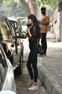 Anjini Dhawan snapped outside dance class