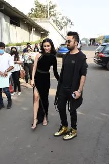 Shraddha Kapoor and Abhishek Kapoor at a shoot in Filmcity